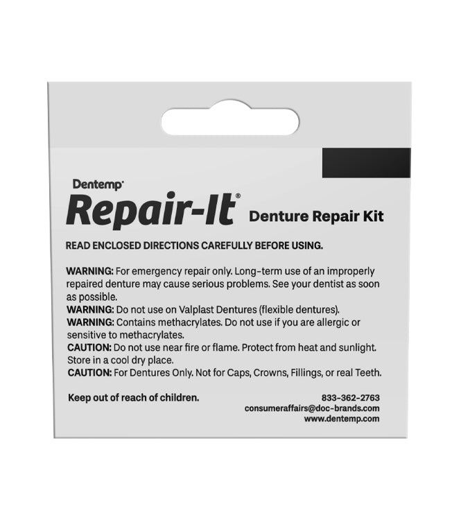 Den-Sure Repair Kit 2-Pack - WITHOUT TEETH - US Dental Corporation